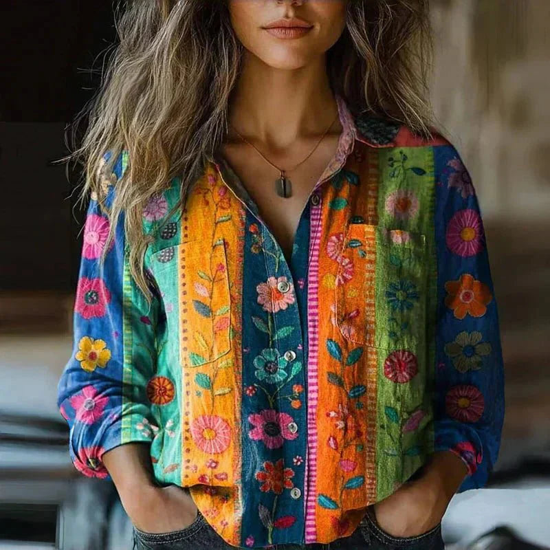 Isla Button-Down Shirt | Relaxed Fit Bandana Print Shirt