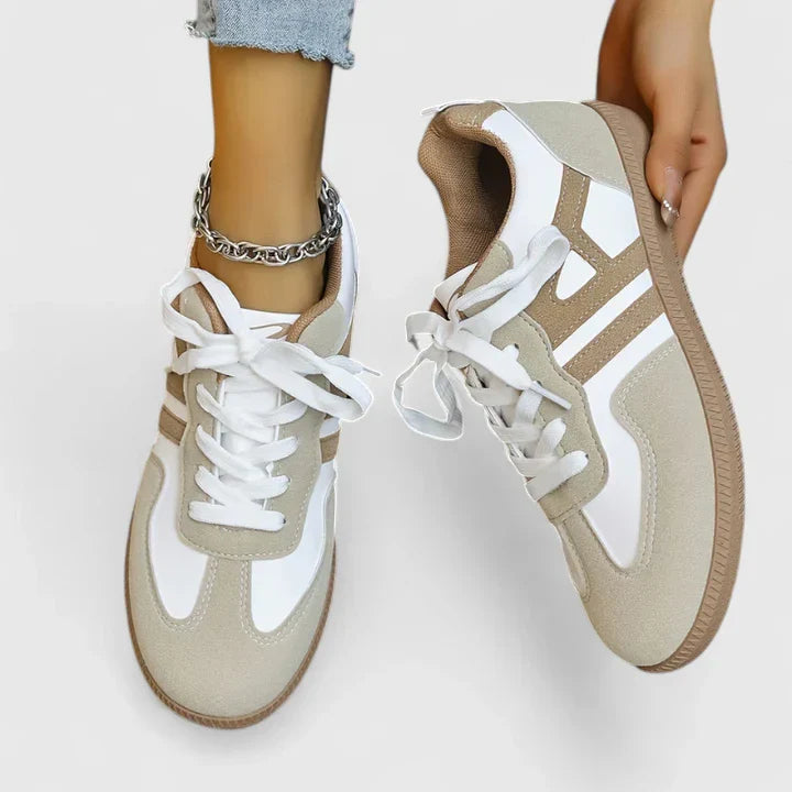 Grace Orthopedic Sneakers | Lace-Up Closure Side Stripes Sneakers