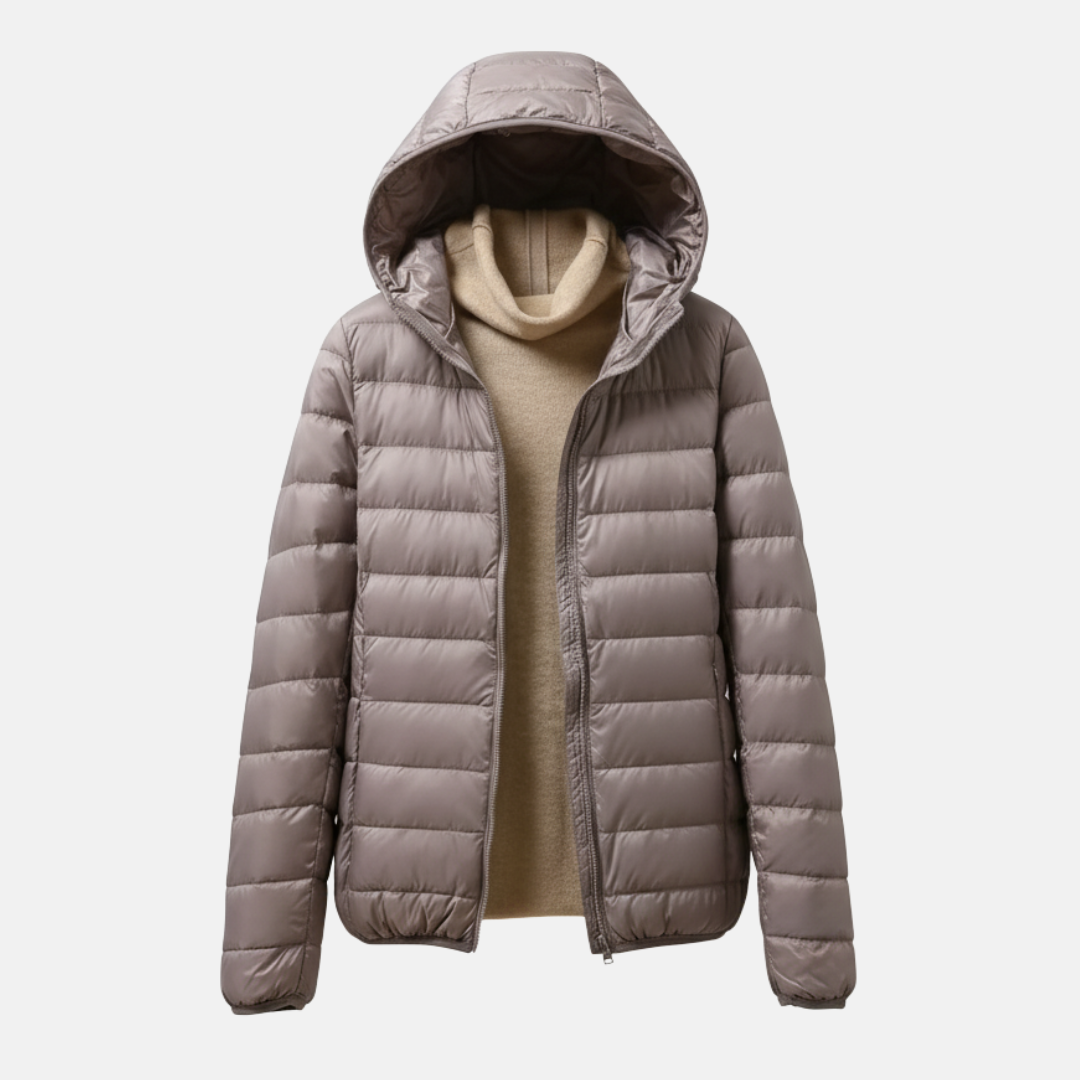 Isla Hooded Puffer Jacket | Relaxed Fit Quilted Jacket
