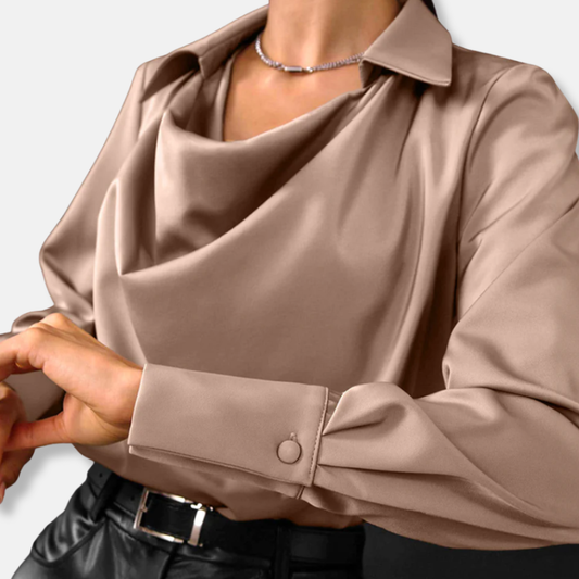 Charlotte Relaxed Satin Blouse | Relaxed Fit Satin Blouse