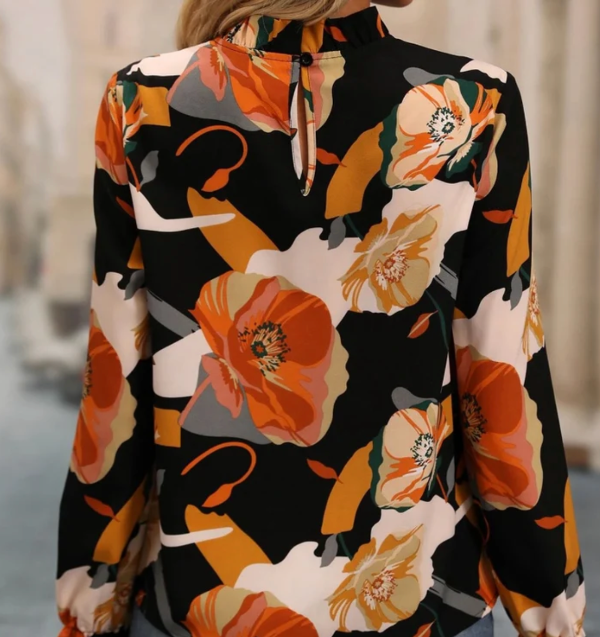 Alexa Blouse | Long Sleeve Floral Blouse