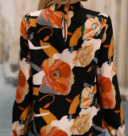 Alexa Blouse | Long Sleeve Floral Blouse