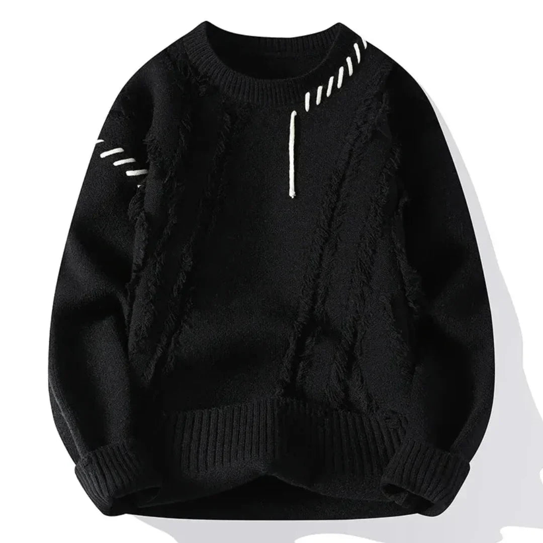 Oscar Relaxed Fit Sweater | Crewneck Long Sleeve Sweater