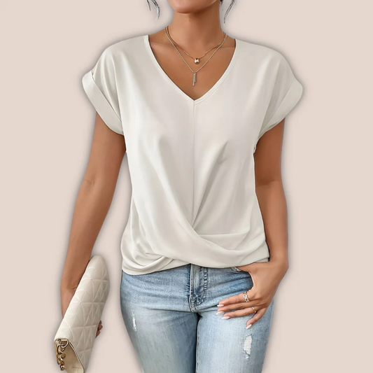 Beatrix Top | Casual V-Neck Twist Summer Blouse