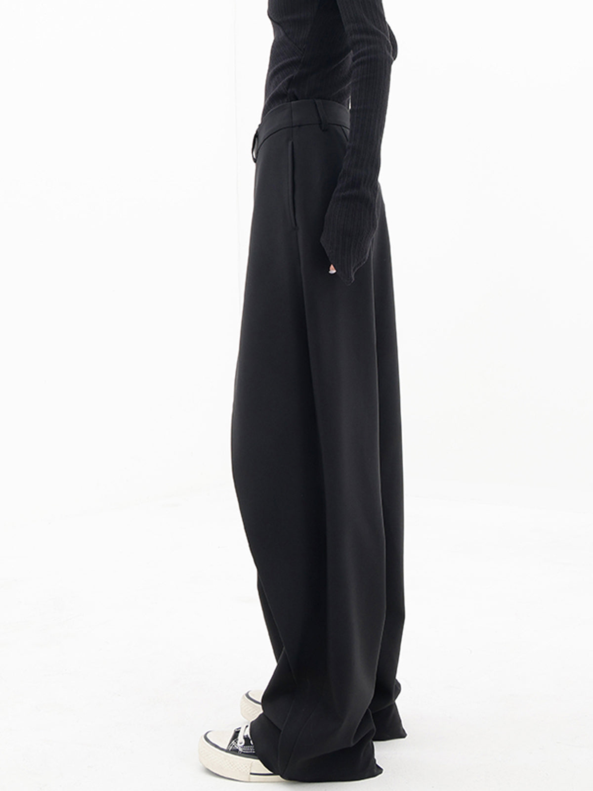 Blanch Pants | Women's Wide-Leg Trousers with Asymmetric Buttons