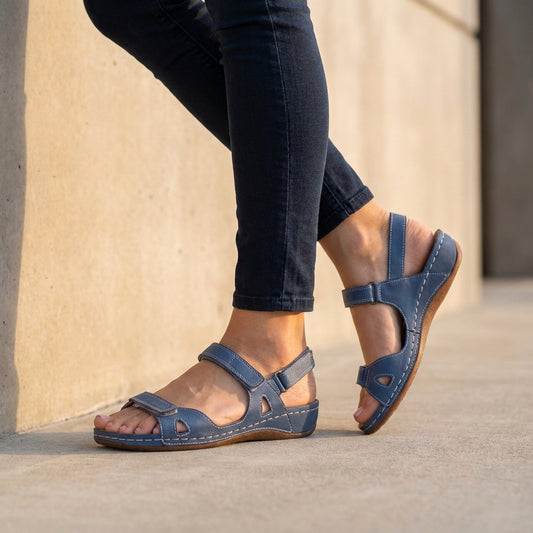 Isla Open-Toe Flat Sandals | Adjustable Straps Sandals
