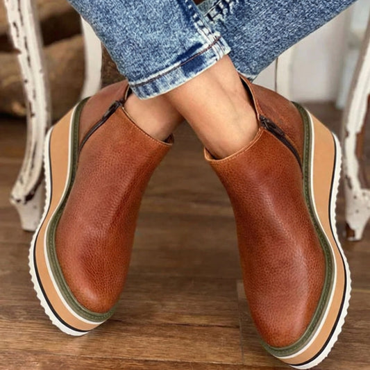 Isla Ankle-Length Chelsea Boots | Platform Layered Sole Chelsea Boots
