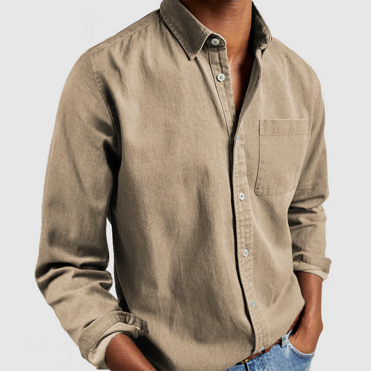 Bruce Shirt | Men's Basic Cotton Button-Up Shirt