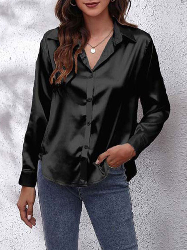 Catalina Shirt | Women’s Satin Finish Button-Up Shirt