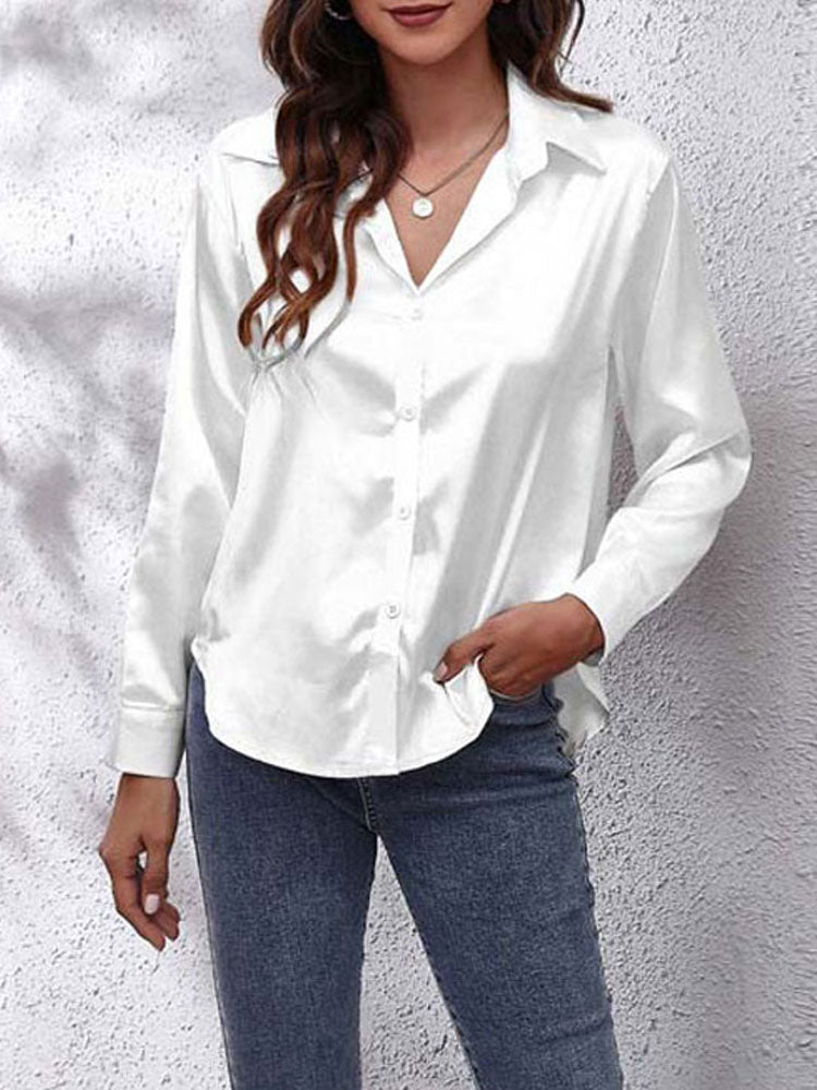 Catalina Shirt | Women’s Satin Finish Button-Up Shirt