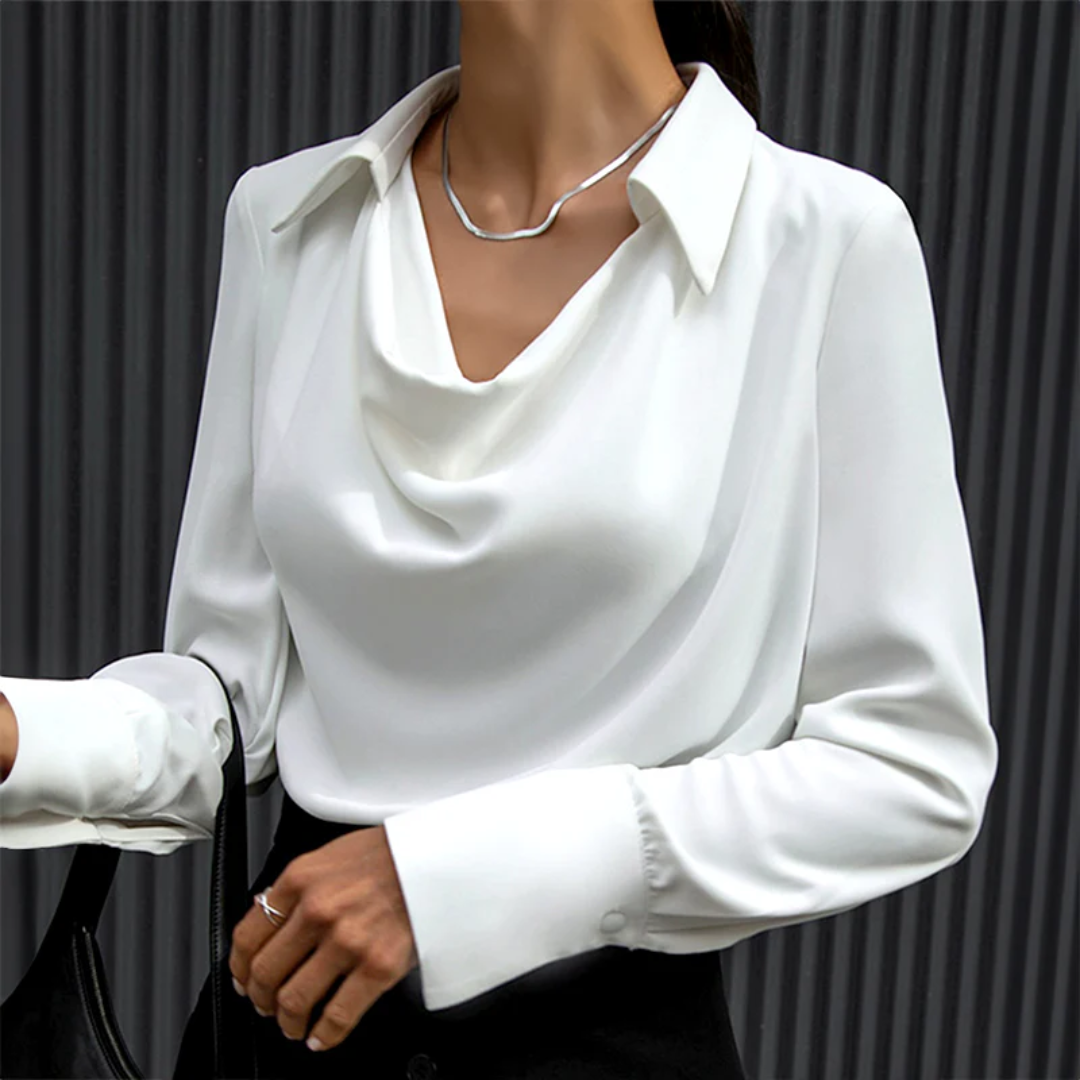 Charlotta Shirt | Long Sleeve Satin-finish