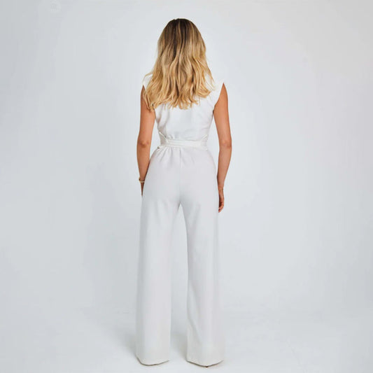 Denise Jumpsuit | Elegant Sleeveless Wrap Jumpsuit