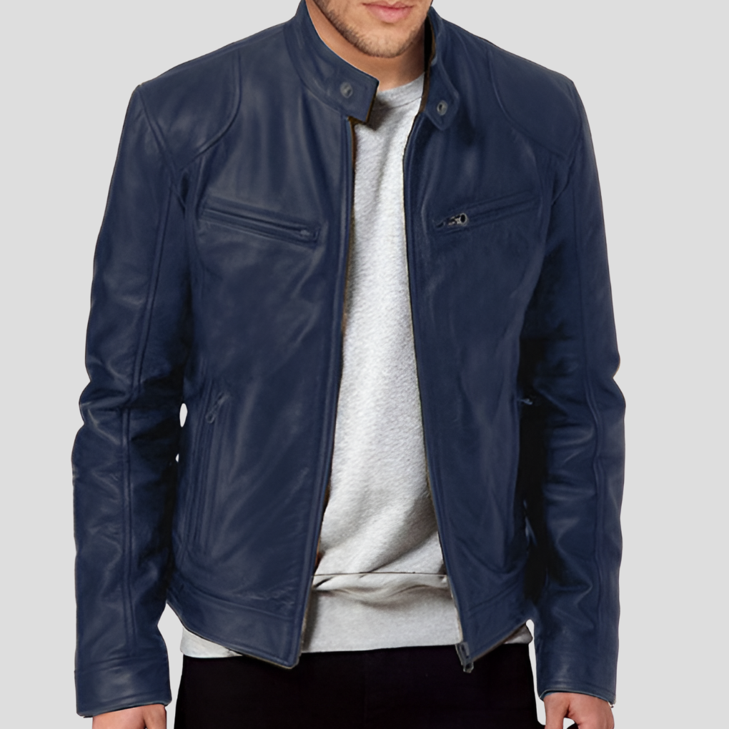 Dustin Jacket | Men’s Classic Leather Fitted Jacket