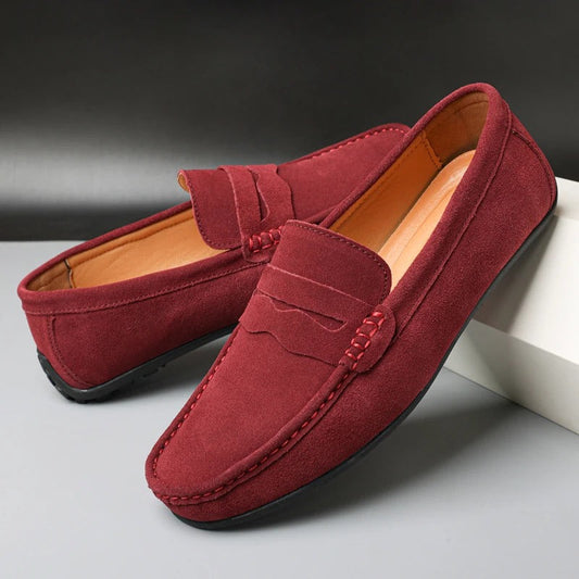 Dustin Loafers | Men's Classic Suede Penny Loafers