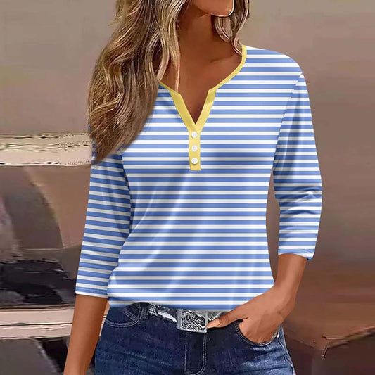 Elara Shirt | Casual Classic Striped Print Shirt