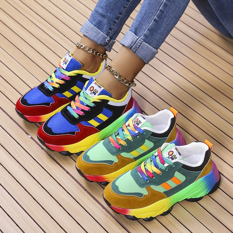 Elvina Sneakers | Rainbow Orthopedic Sneakers