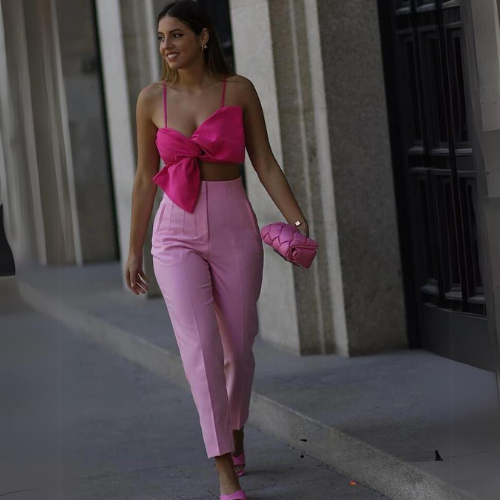 Eryma Pants | Elegant High-Waisted Tapered Trousers