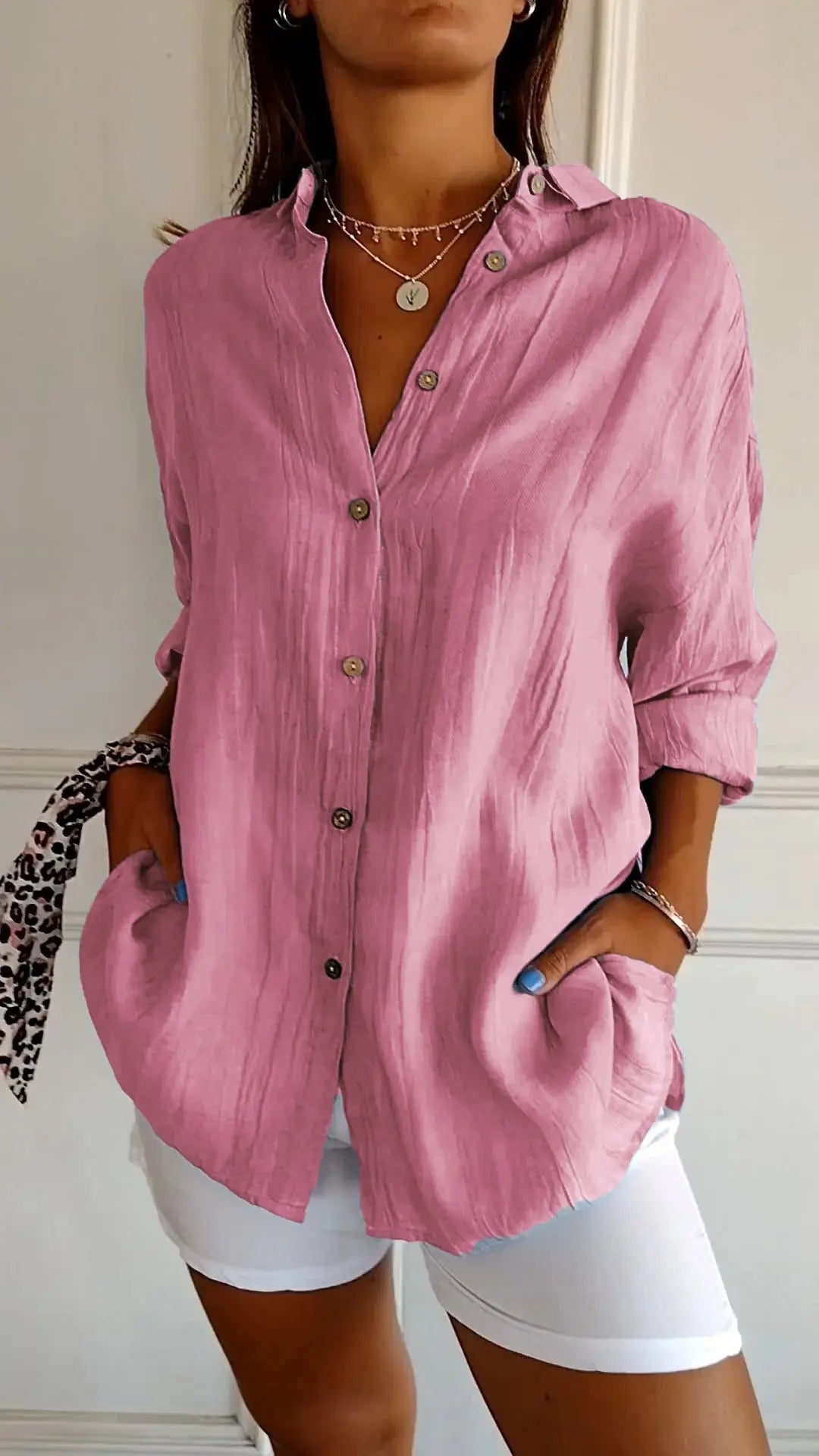 Fallon Blouse | Relaxed Button-Up Long-Sleeve Blouse