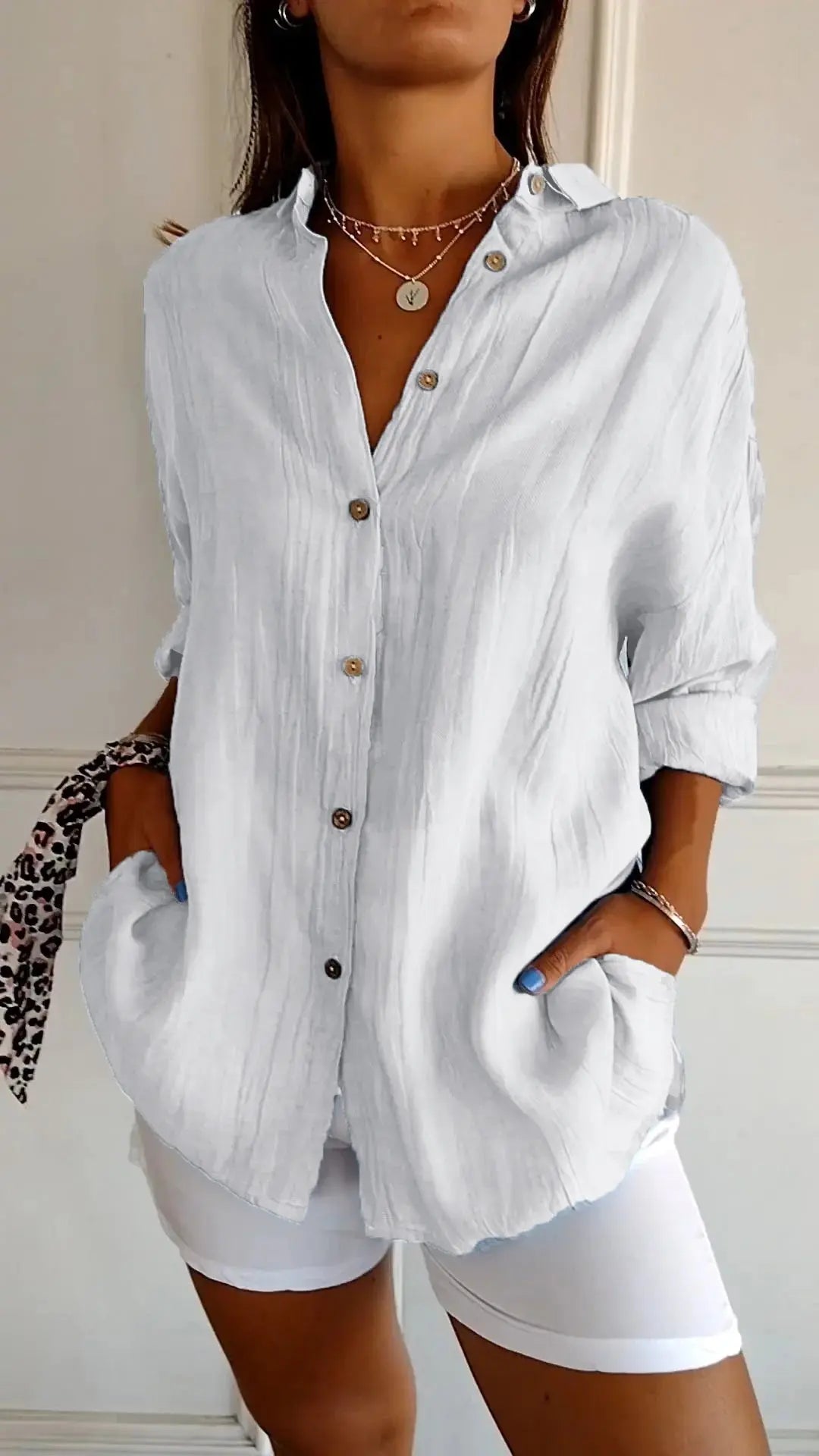 Fallon Blouse | Relaxed Button-Up Long-Sleeve Blouse