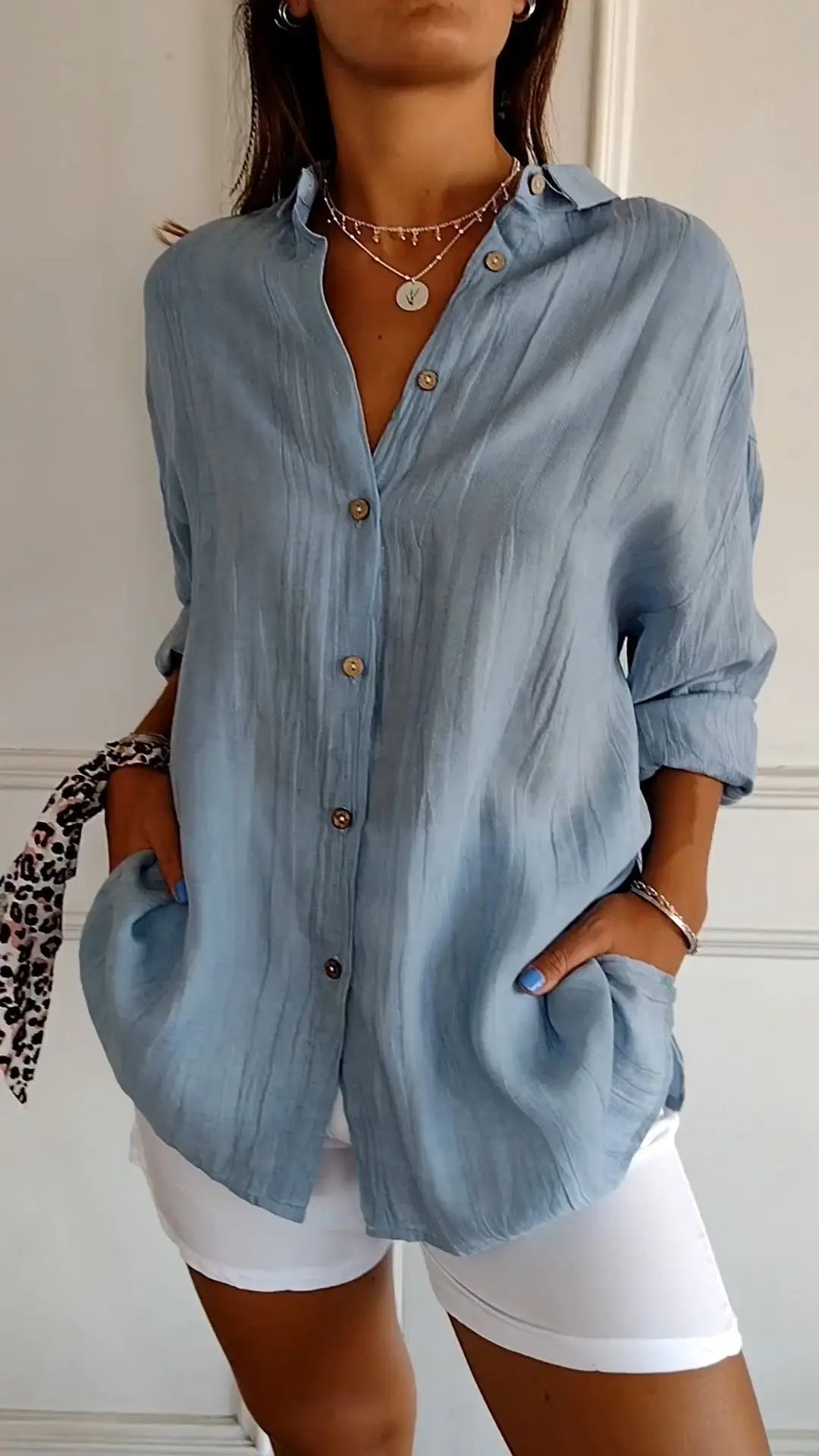 Fallon Blouse | Relaxed Button-Up Long-Sleeve Blouse