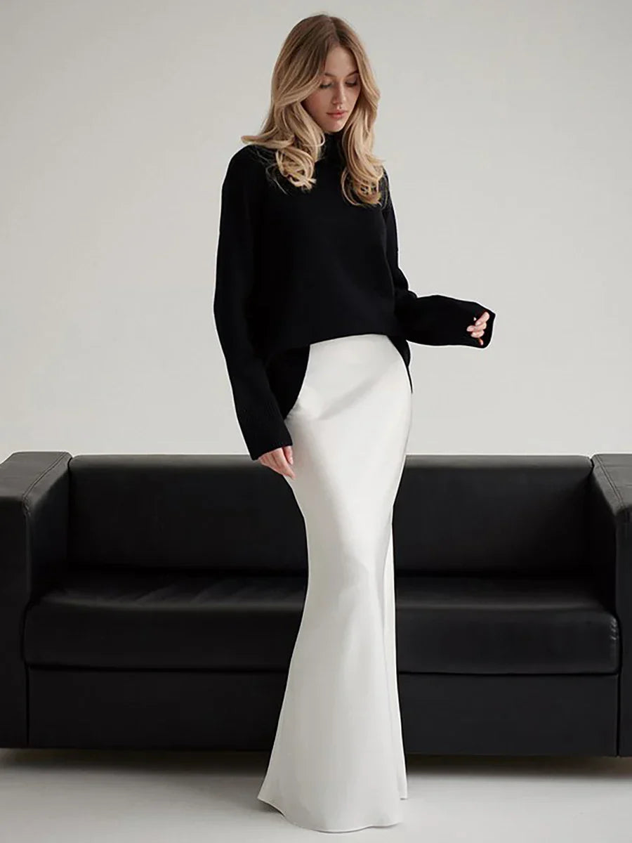 Fariha Skirt | High-Waisted Flowy Maxi Skirt
