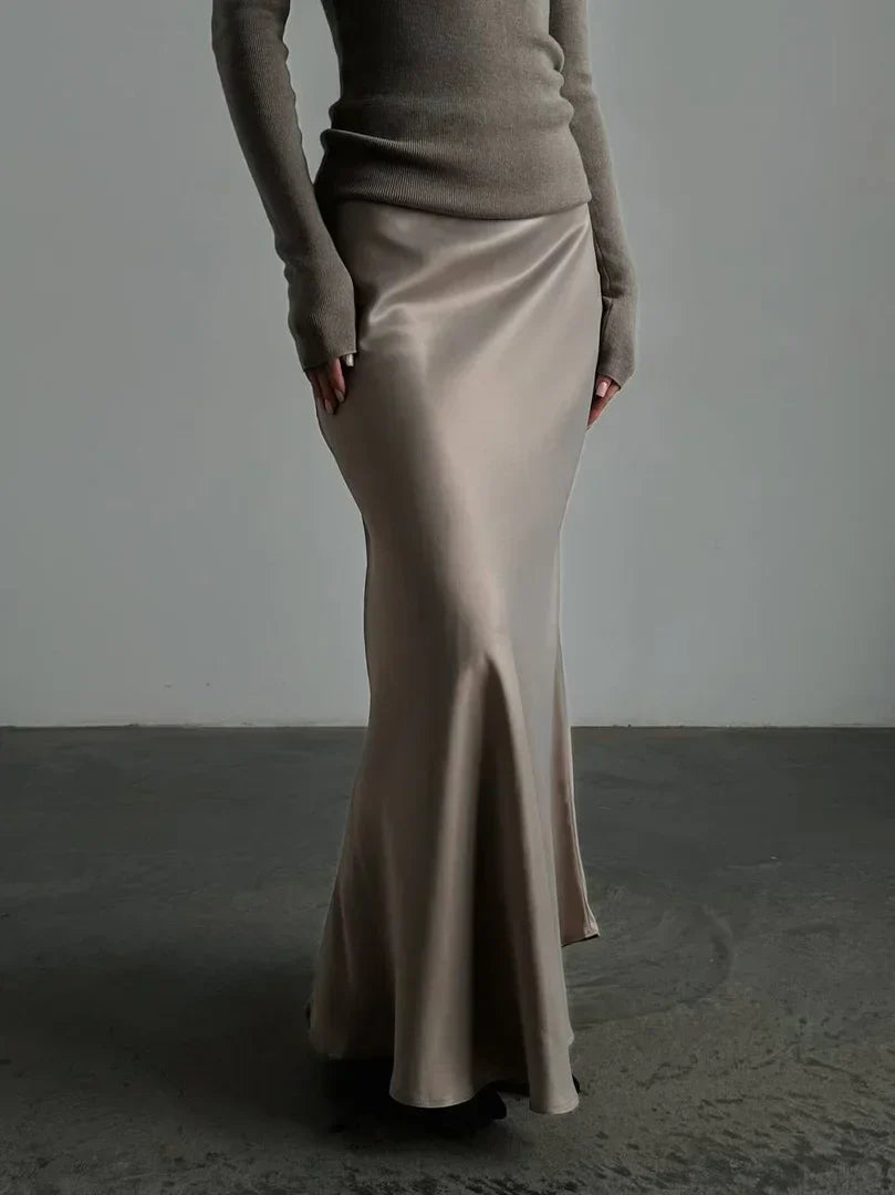 Fariha Skirt | High-Waisted Flowy Maxi Skirt
