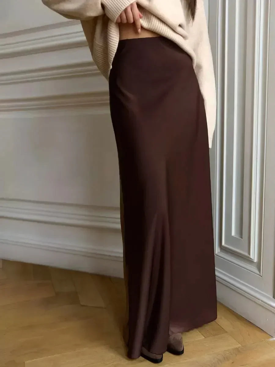 Fariha Skirt | High-Waisted Flowy Maxi Skirt