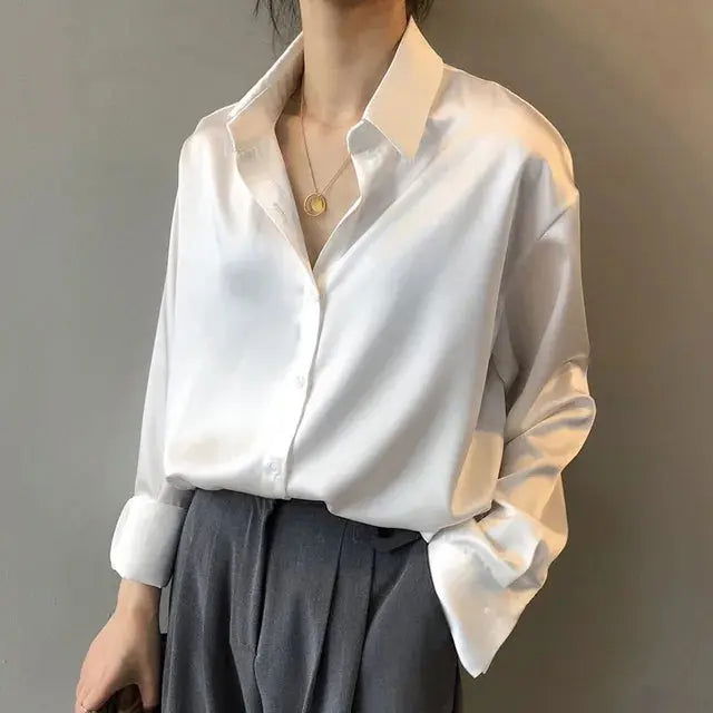 Flora Blouse | Silky Long-Sleeve Blouse