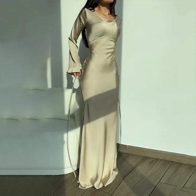 Francette Dress | Bodycon Mermaid Dress with Flared Sleeves
