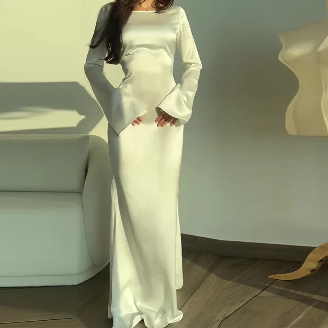 Francette Dress | Bodycon Mermaid Dress with Flared Sleeves