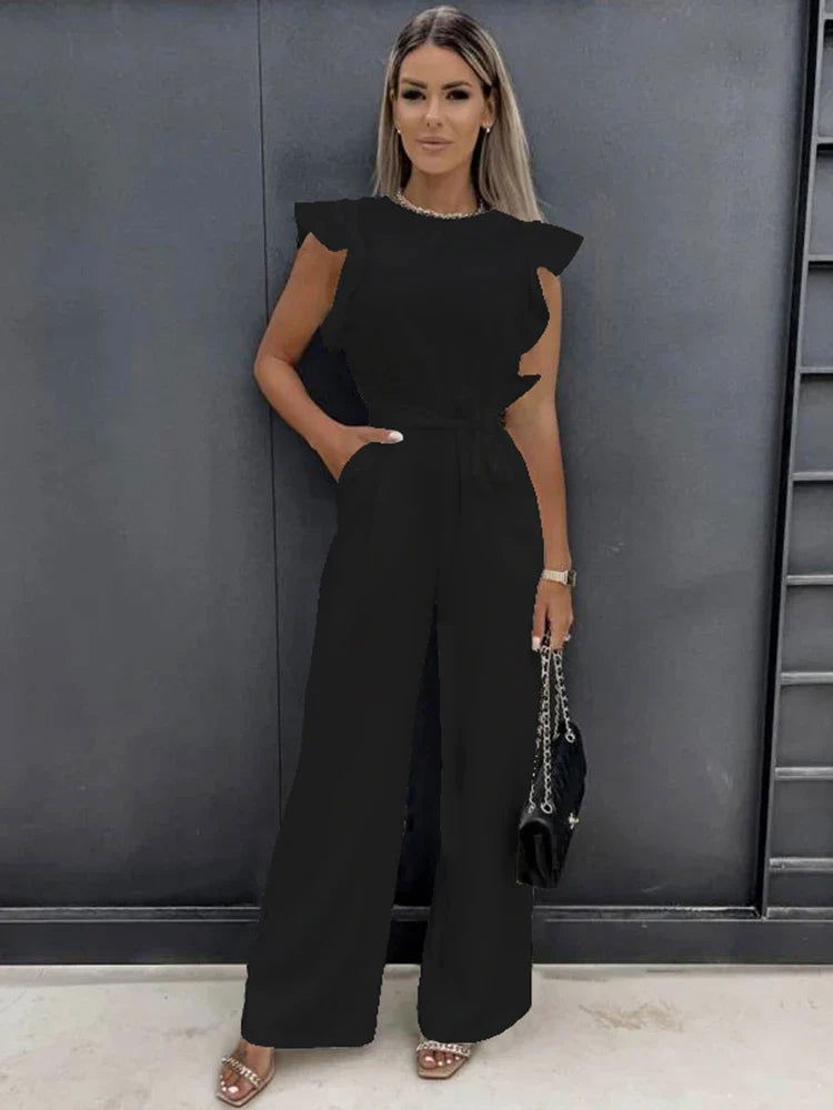 Frankie Jumpsuit | Stylish Sleeveless Wide-Leg Jumpsuit