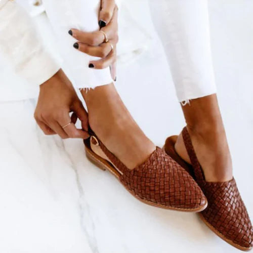 Garcelle Sandals | Vintage Weave Comfort Flat Sandals