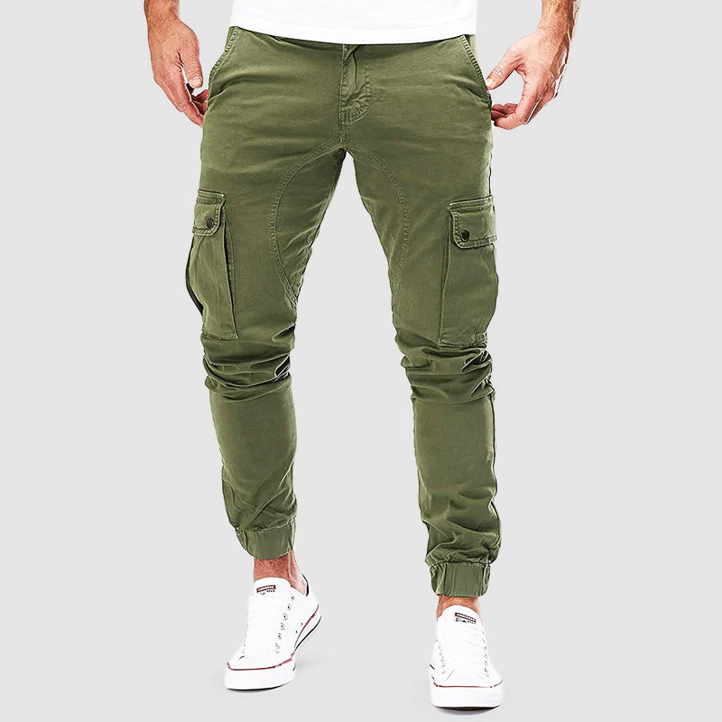 Gavin Trousers | Cargo Jogger Trousers with Elastic Cuffs