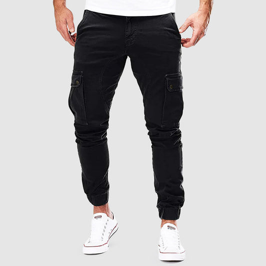 Gavin Trousers | Cargo Jogger Trousers with Elastic Cuffs