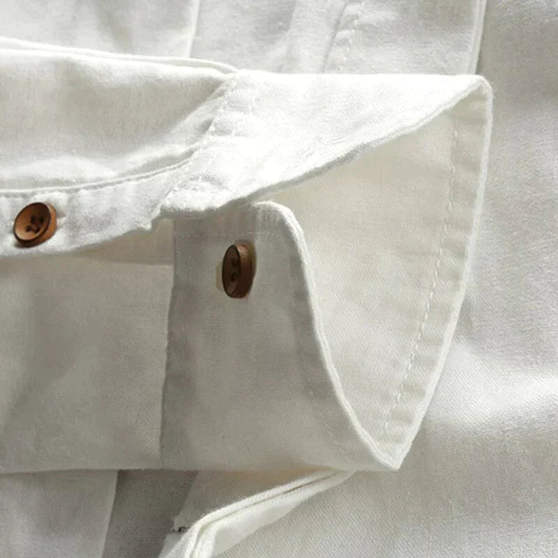Halden Top | Slim Fit Shirt with Stand Collar