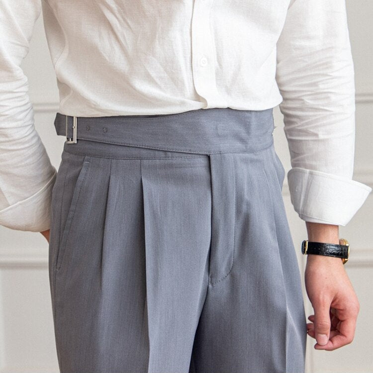 Hayden Trousers | High-Waisted Tailored Trousers with Side Buckle