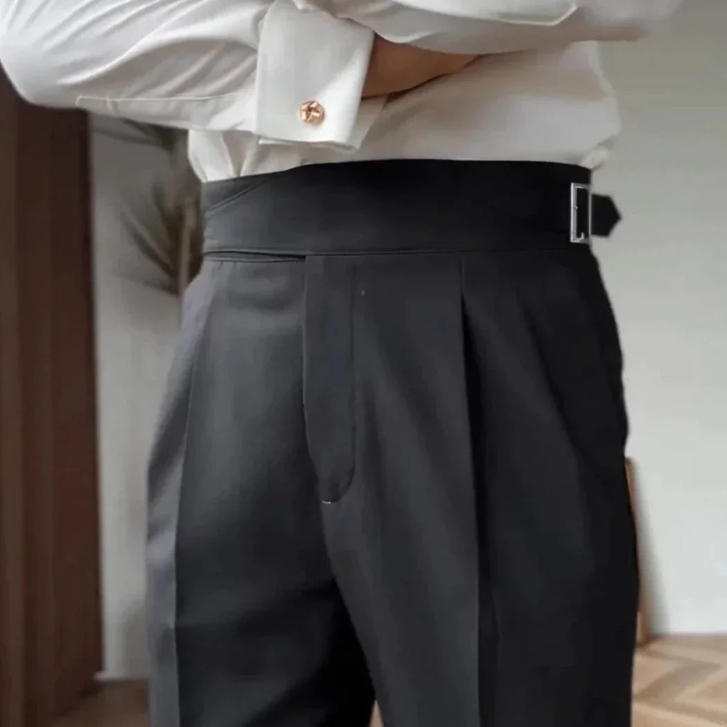 Hayden Trousers | High-Waisted Tailored Trousers with Side Buckle