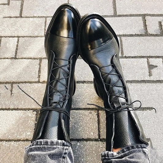 Isabella Lace-Up Cap Toe Ankle Boots | Ankle-Wrap Detail Ankle Boots