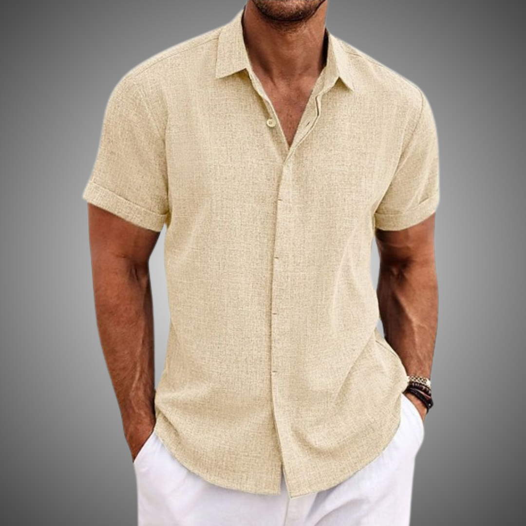 Henry Shirt | Short Sleeve Button-Up Shirt with Casual Fit