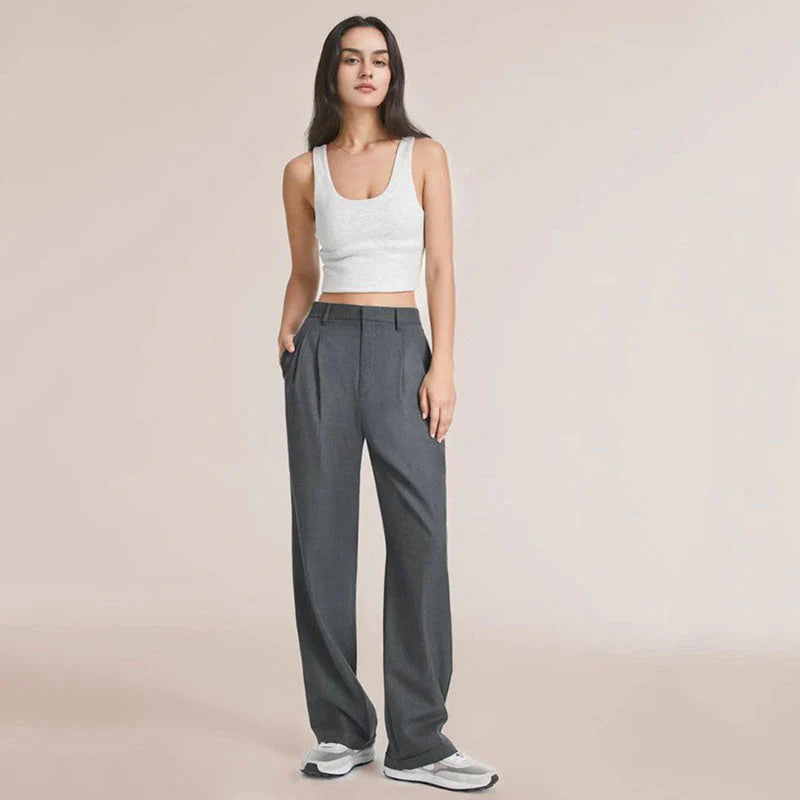 Ivy Trousers | High Waist Wide-Leg Tailored Pants