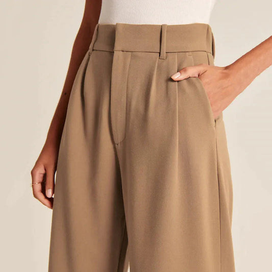 Ivy Trousers | High Waist Wide-Leg Tailored Pants