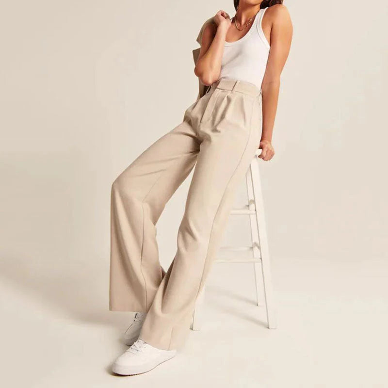 Ivy Trousers | High Waist Wide-Leg Tailored Pants