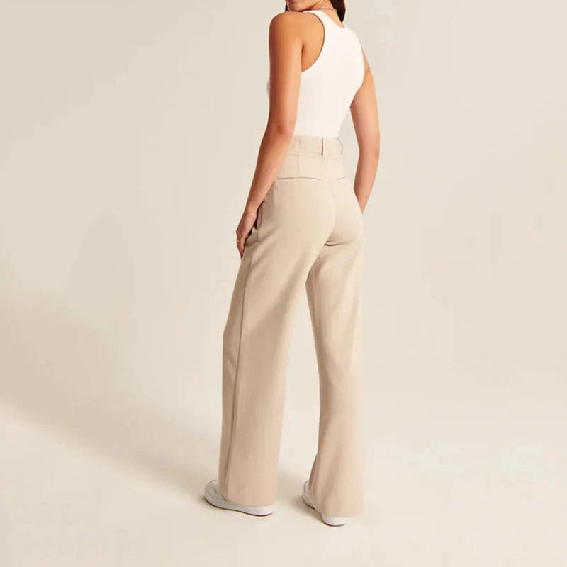 Ivy Trousers | High Waist Wide-Leg Tailored Pants