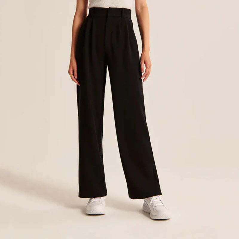 Ivy Trousers | High Waist Wide-Leg Tailored Pants