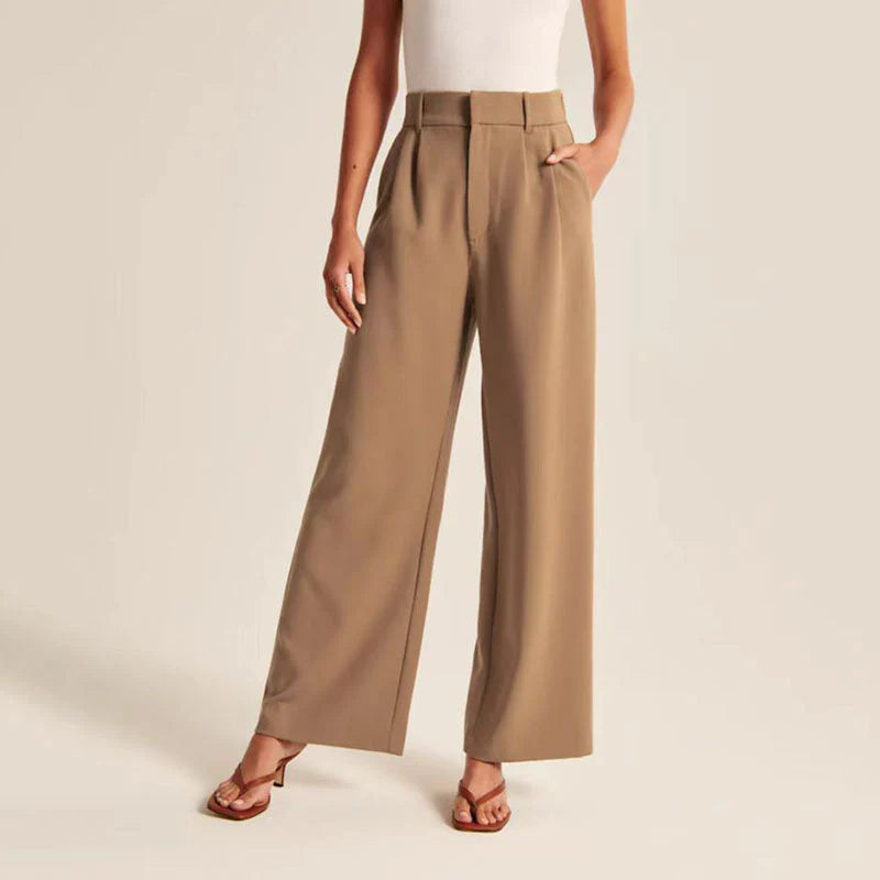 Ivy Trousers | High Waist Wide-Leg Tailored Pants