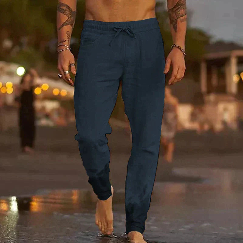 Jack Trousers | Lightweight Linen Drawstring Pants for Men