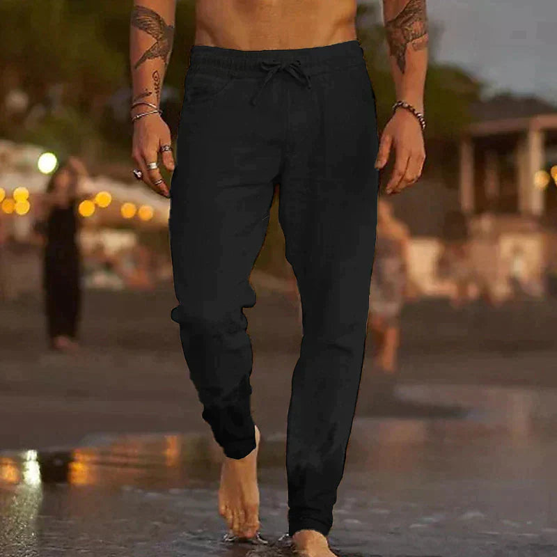 Jack Trousers | Lightweight Linen Drawstring Pants for Men