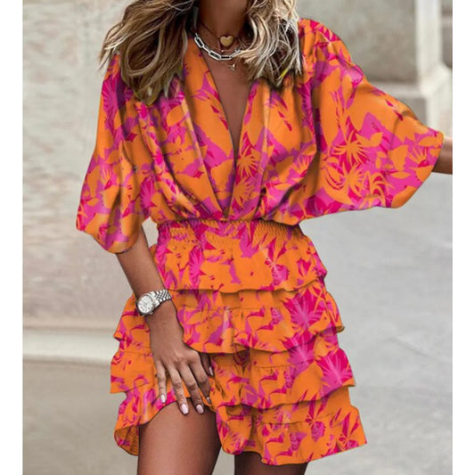 Jessamy Dress | Floral Print Ruffled Mini Dress