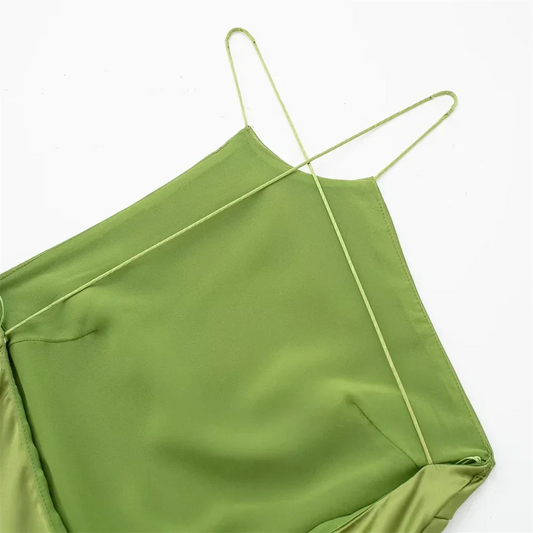 Kassandra Dress | Halter Neck Satin Maxi Dress