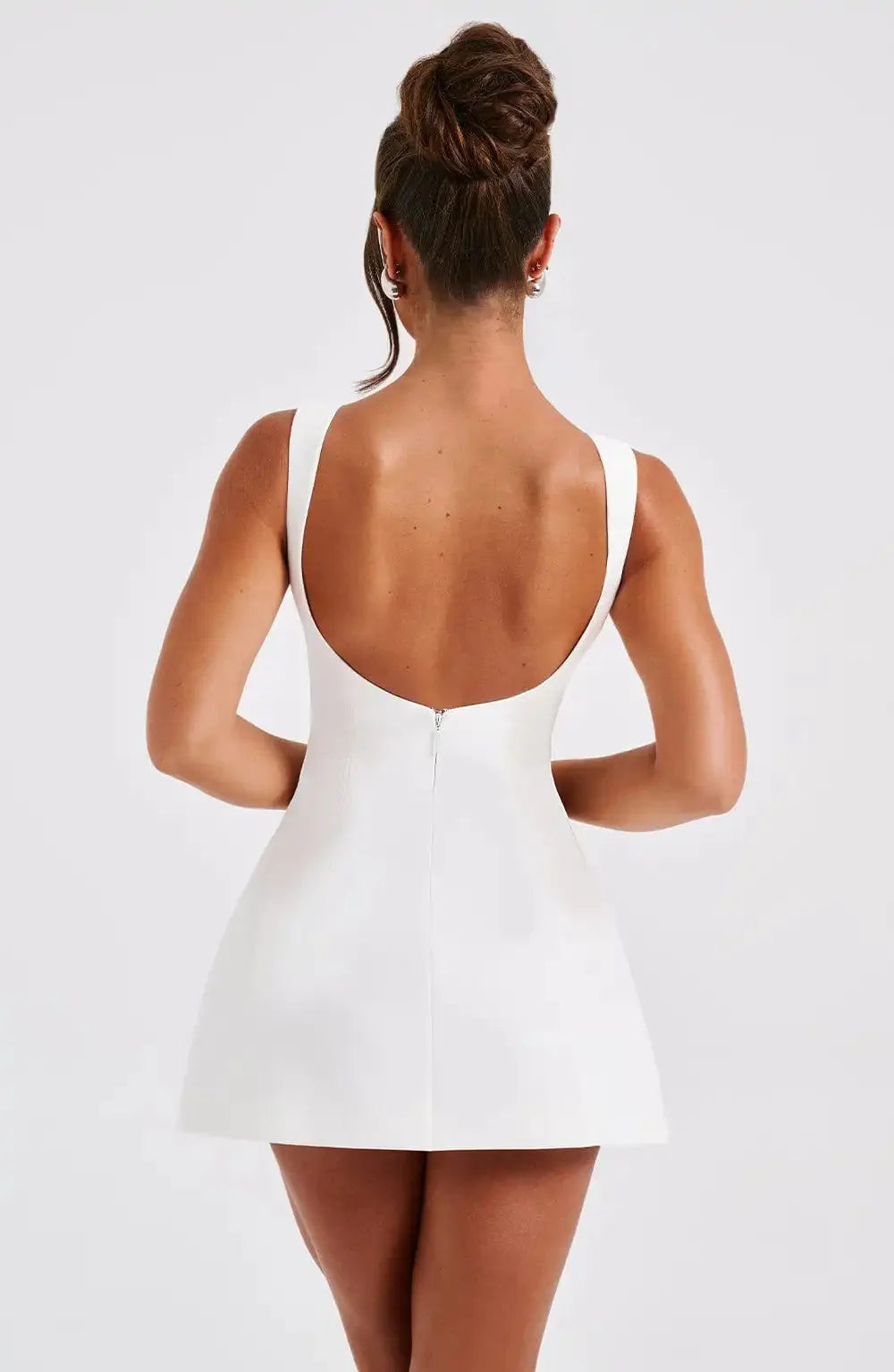 Kiara Dress | A-Line Boat Neck Mini